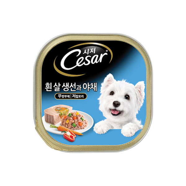 시저 흰살생선과 야채 캔 100g