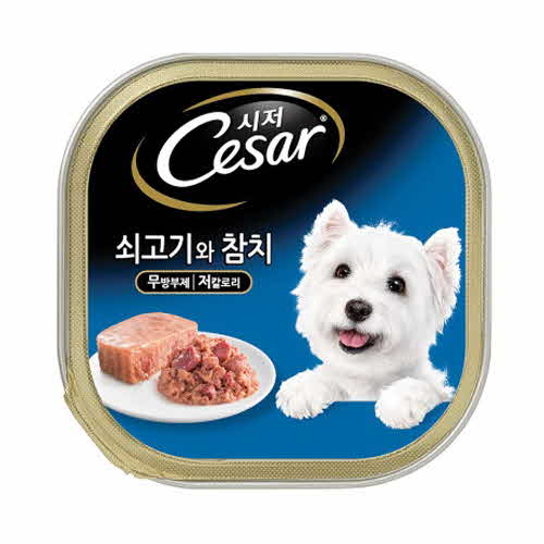 시저 쇠고기와 참치 캔 100g