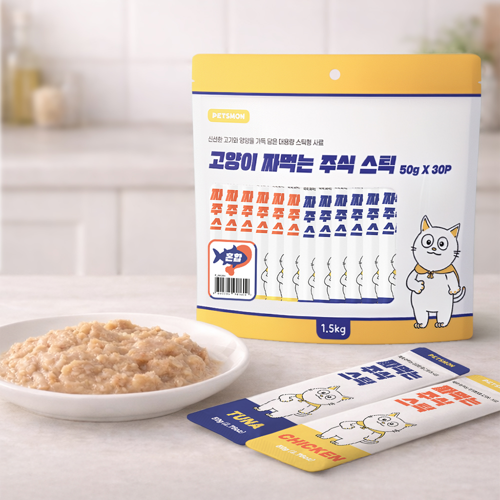 펫츠몬 짜먹는 주식 스틱 50gx30P 혼합