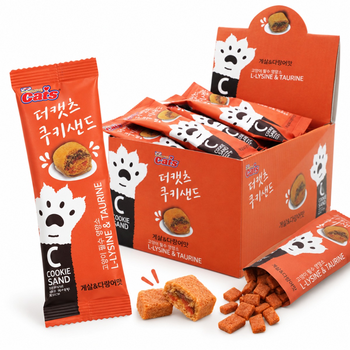 더캣츠]쿠키샌드 게살&다랑어맛 20g