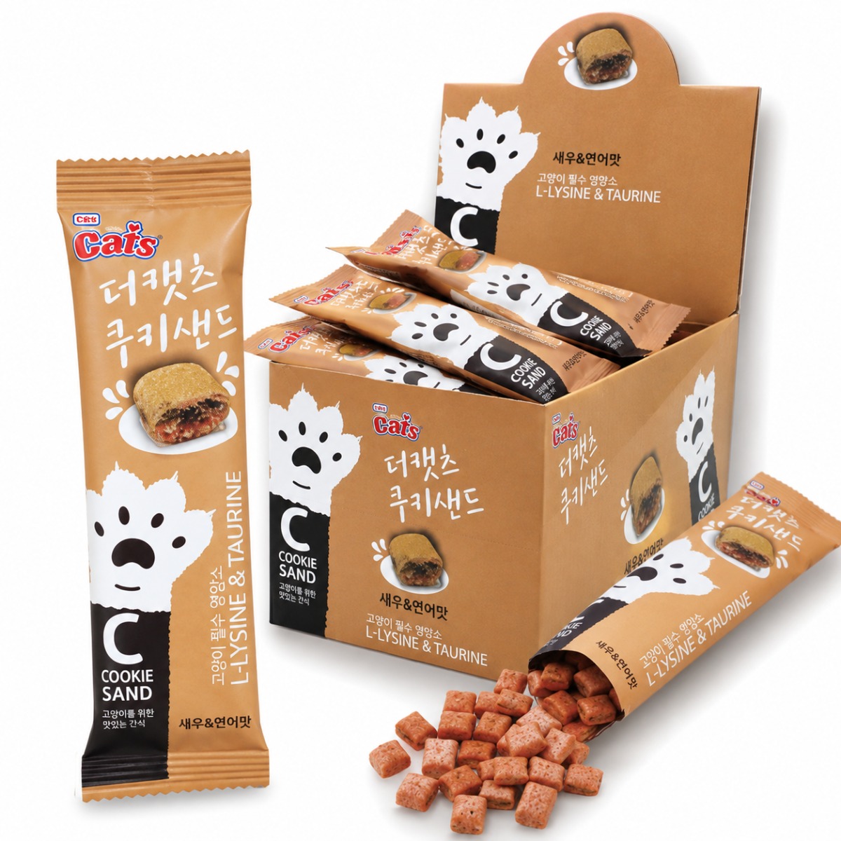 더캣츠]쿠키샌드 새우&연어맛 20g